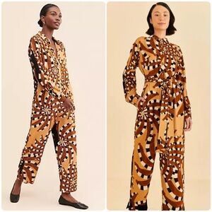 Farm Rio Mixed Banana Jumpsuit